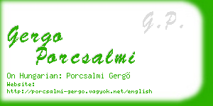 gergo porcsalmi business card